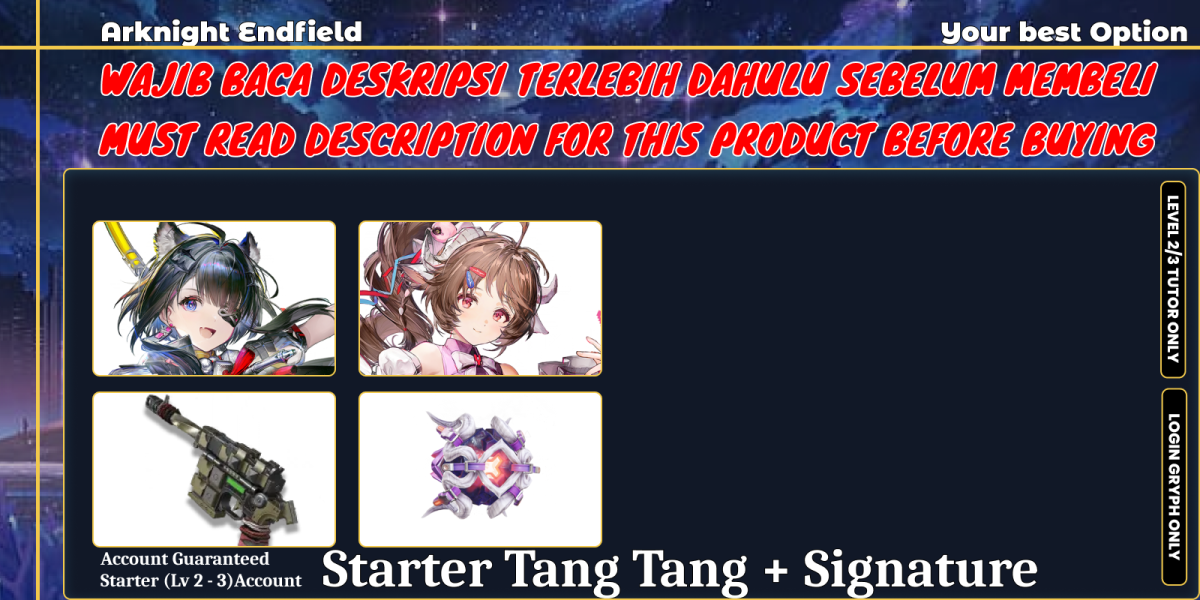 [ASIA] Starter Lv2 | Tangtang Sign | No Outlook | AsTan2 | MUST READ DESK!