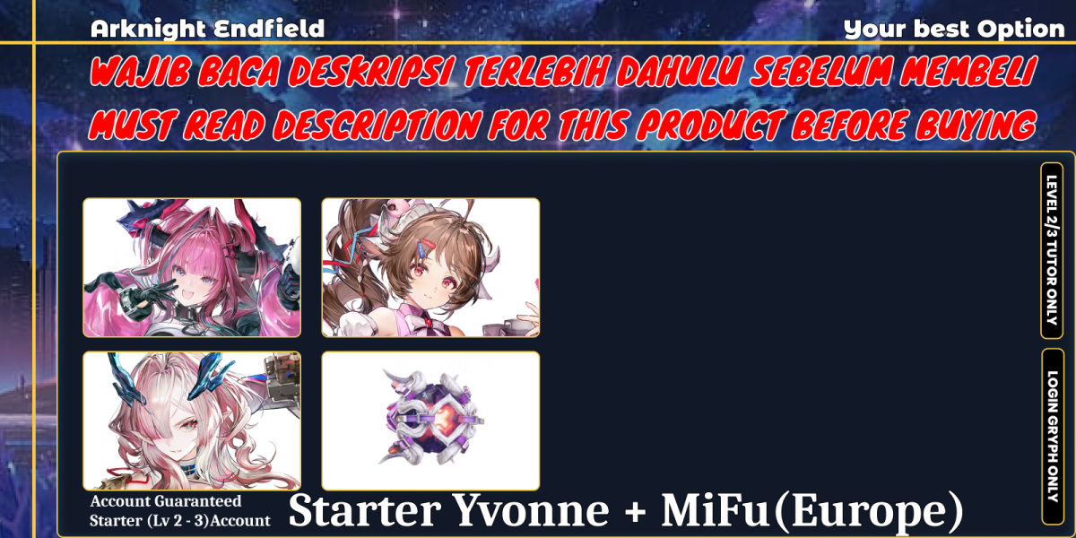 [NA] Starter Lv2 | Mi Fu + Yvonne + Ardelia Sign | No Outlook | NaMifYvo | MUST READ DESK!