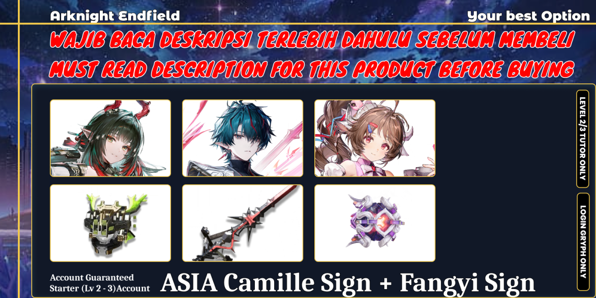 [ASIA] Starter Lv2 | Fangyi Sign + Camille Sign x3 + Ardelia P1 + Sign x2 | No Outlook | AsFan2Cam2 | MUST READ DESK!