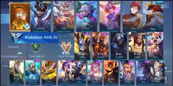 حساب GG Mobile Legends عرض خاص رخيص (#25)