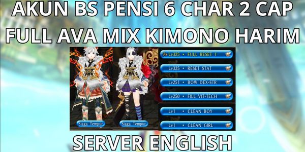 COMPTE BS RETRAITÉ 6 PERSOS 2 CAP MAX NIVEAU 325 SERVEUR , FULL AVA MIX KIMONO HARIMAU, PRÊT À L’EMPLOI FULL RESET, VIA MQ, ANTI HACKBACK, SUPER PAS CHER
