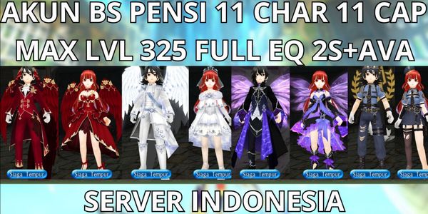 COMPTE BS PENSI HIGH PROFF, 11 PERSOS 11 CAP MAX NIVEAU 325 SERVEUR INDONÉSIE, FULL AVA SET, FULL ÉQUIPEMENT 2S, PRÊT À L'EMPLOI, PAS DE MOD, ANTI HACKBACK, SUPER PAS CHER