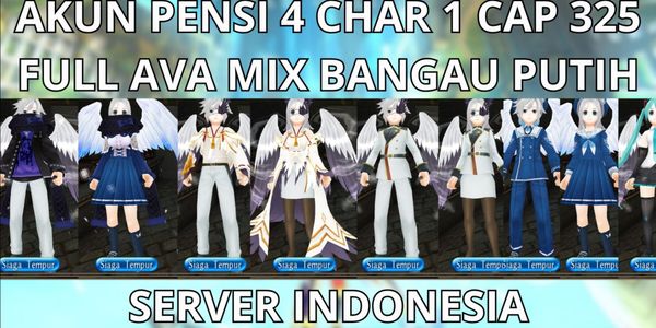 COMPTE RETRAITÉ 4 PERSOS 1 CAP MAX NIVEAU 325 SERVEUR INDONÉSIE, FULL AVA MIX BANGAU PUTIH, PRÊT À UTILISER FULL RESET, VIA MQ, ANTI HACKBACK, SUPER PAS CHER