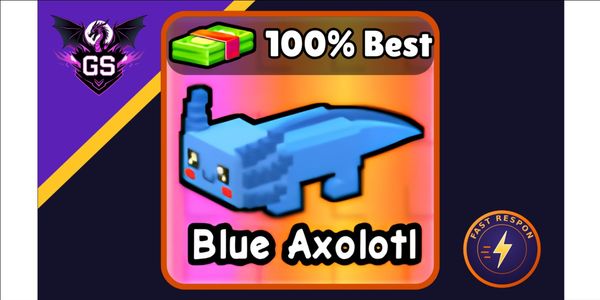 Blue Axolotl (100%) Best | Roll A Fisherman