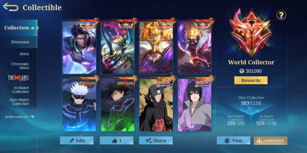 World Collector Account 300,000+ Collector Points