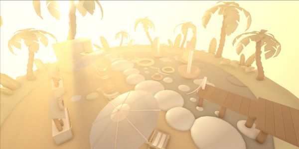 Casa Minúscula de Praia de Verão Glitch
