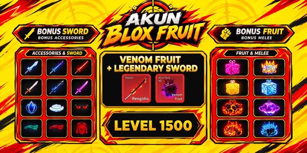Blox Fruit Account (Level 1500) – Venom + Legendary Sword