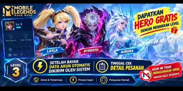 Yeni ML Hesabı Lv3 Çok Sayıda Ücretsiz Kahraman