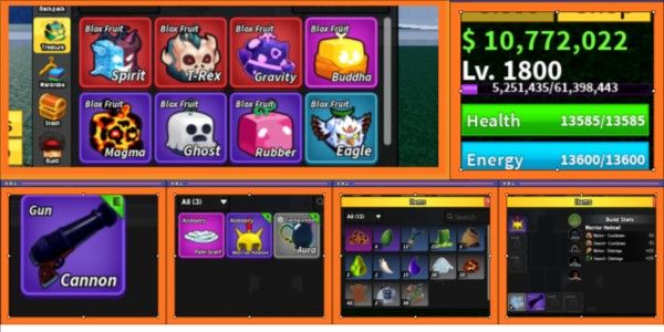 Cuenta Blox Fruit Nivel 1500+ 3 Frutas Míticas