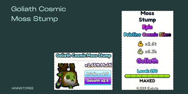 جذع Goliath Cosmic Moss (عدد 2.65T في العالم العادي و 6.3K في عالم الهالوين)