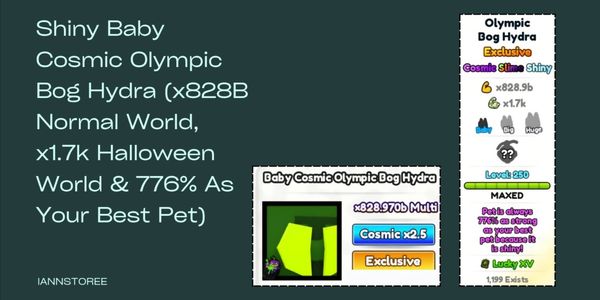 شايني بيبي كوزميك أوليمبيك بوغ هيدرا (x828B العالم العادي، x1.7K عالم الهالوين و776% كأفضل حيوان أليف لديك)
