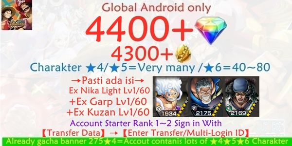 अकाउंट OPBR One Piece Bounty Rush-27