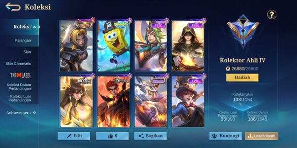 MLBB Account Expert Collector - Cool Specs - Cheap & Guaranteed