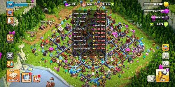 Town Hall 16 DEFENSE ALMOST MAX - HERO SKILL GG