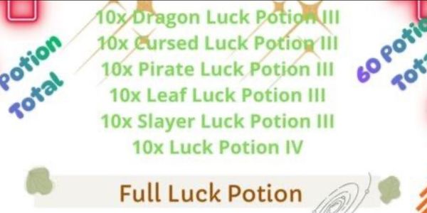 60 Luck Potions - Anime Dice - Complete Package