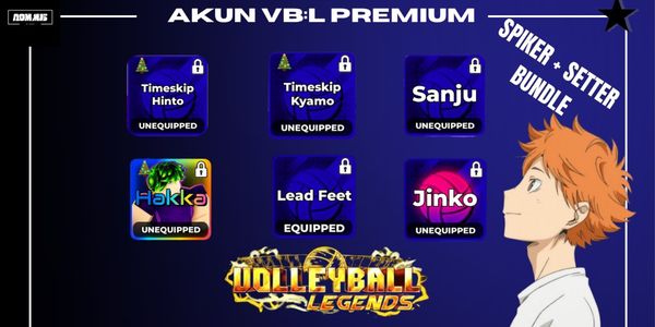 TIMESKIP HINTO + TIMESKIP KYAMO + HAKKA + SANJU + JINKO + LEAD FEET | ATTACK + SETTER BUNDLE WITH 99 PITY LUCKY SPIN | Volleyball Legends