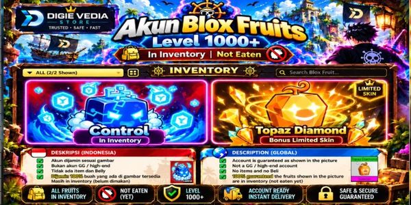 Control | Bonus Limited Skin | Fruit in Inventory | Not Eaten | Blox Fruits Account