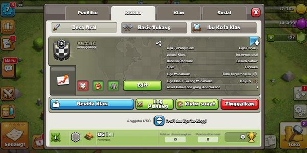 Clan Level 15 Nick Keren Murah