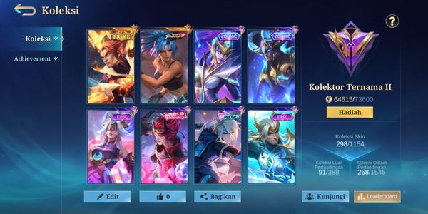 Mobile Legends अकाउंट - प्रसिद्ध कलेक्टर सस्ता