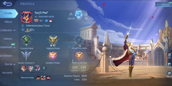 ACCOUNT MLBB | SKIN 150+ | HEROES & EMBLEM MAX | SAFE GUARANTEED