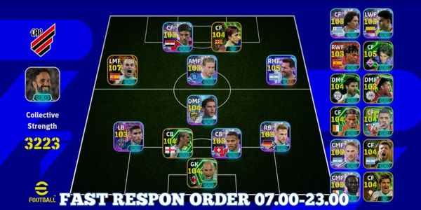 eFootball Squad Account 3100+ Strength Cheapest