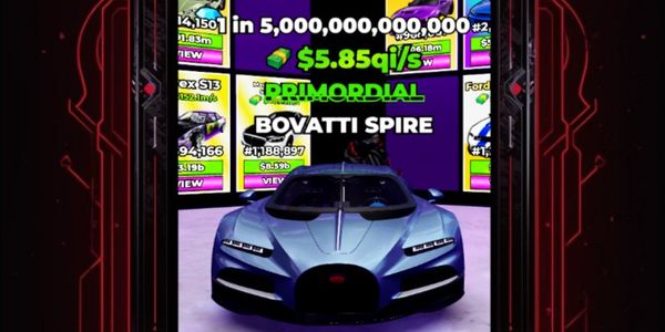 Dream Car Collection || Primordial Bovatti Spire || $5qi/s (Rebirth 12)