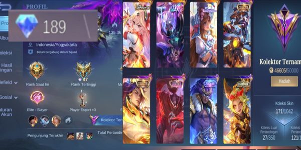 CHEAP ML ACCOUNT HAYABUSA 11.11 SHURA, GUINEVERE ASPIRANT, COLLECTOR YI SUN-SHIN, COLLECTOR ARLOT