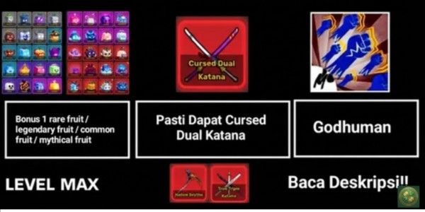 AKUN LEVEL MAX! CURSED DUAL KATANA + GODHUMAN