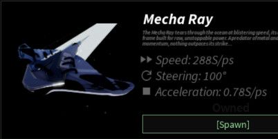 Mecha ray boat -fish