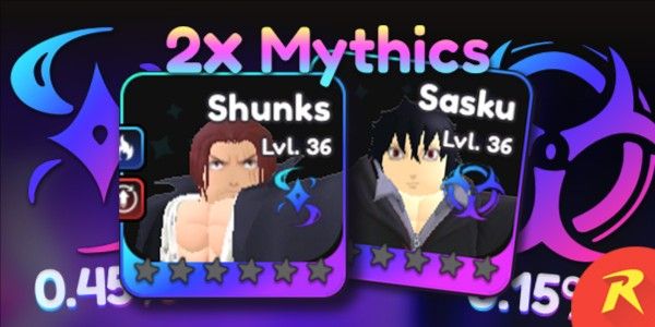 Account 2x Mythic (Shanks ASTRAL + Sasuke FISSION) Universal Tower Defense