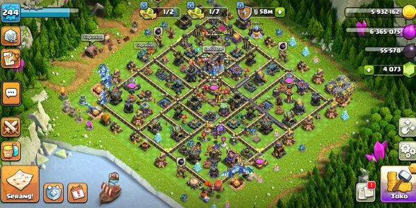 Clash Of Clans Account TH 18 and Night Mode GG Murmer