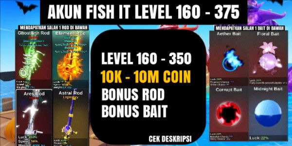 FISH IT ACCOUNT LEVEL 160+