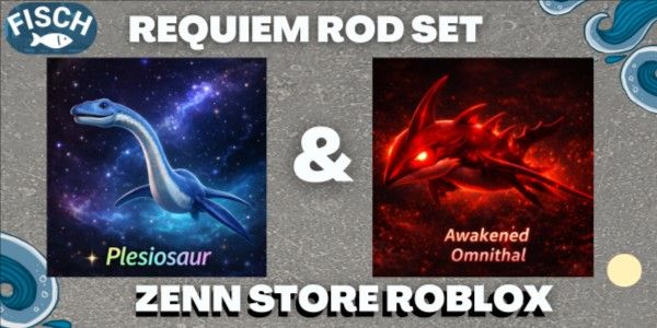 REQUIEM ROD SET | REQUIEM ROD MATERIALS SET | 2X AWAKENED OMNITHAL | 1X FOSSILIZED PLESIOSAUR | 1X FALLEN FLYING GUNARD | 1X OMNITHAL | FISH