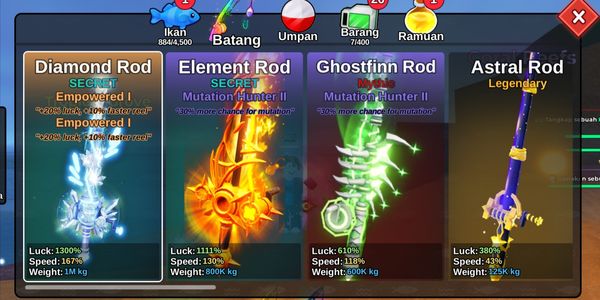 Akun Diamond Rod - Skin Eternal Flower & All Gamepass