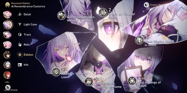 TL 70 ASIA account (Allunset) || Castorice e6 sign premium team, phainon sign premium team, 2 gold companions, for more details check the description