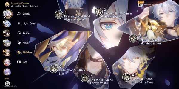 TL 70 Asia Account (Unset) || Phainon e6 sign premium team, cerydra e1 s5, sunday e1 sign, danheng terae sign, for more details check description