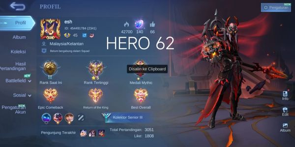 #53 CHEAP MOBILE LEGEND ACCOUNT