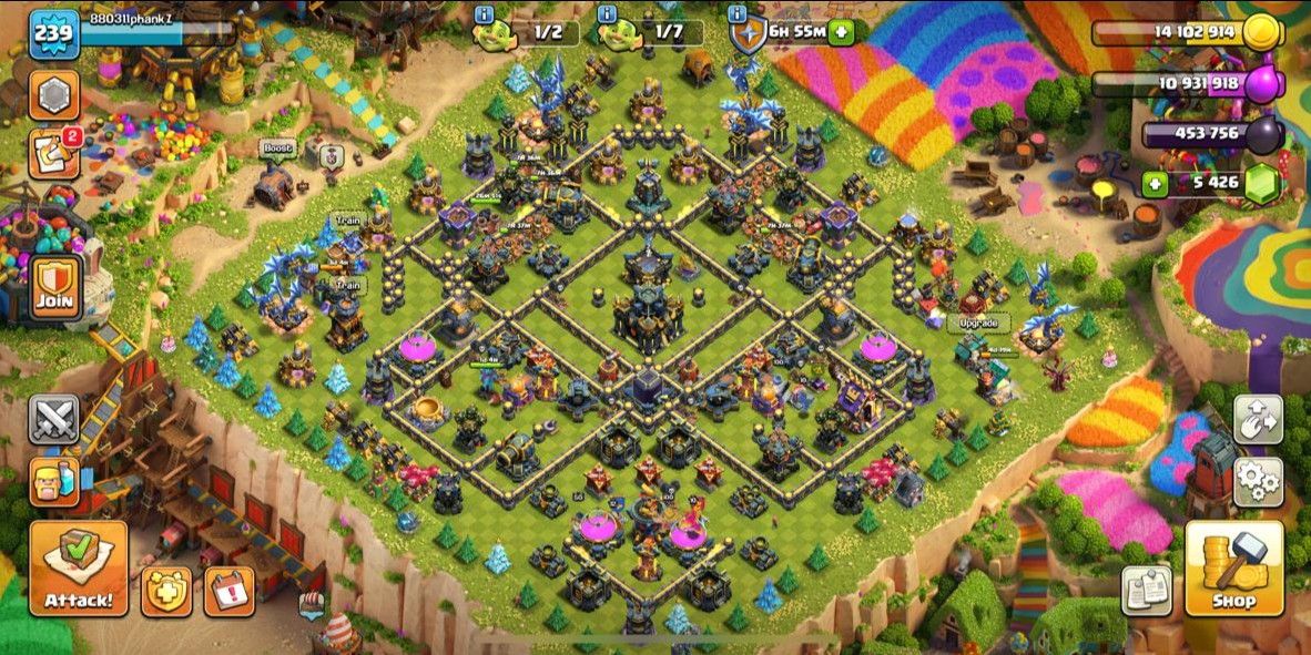 PAINTER SCENERY | GOOD ACCOUNT | DEFF 98% MAX | TH17 ALMOST | EXP 239 | 880311phankz | HERO 100 100 72 75 50 | GEMS 5426 | CN 2000