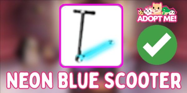 Neon Blue Scooter | Fast Delivery