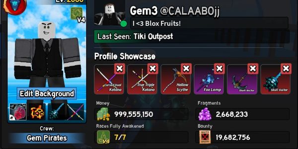 Akun Blox Fruit - Spek Tamat 28 Blessing Sword 1 Blessing Gun