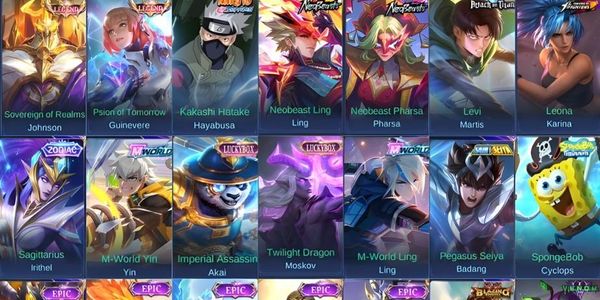 [240 Skins] | Limited + Collab + Legends | Guinevere Legend | Martis Attack on Titan | Hayabusa Naruto | Ling Neobeasts | Pharsa Neobeasts #F46