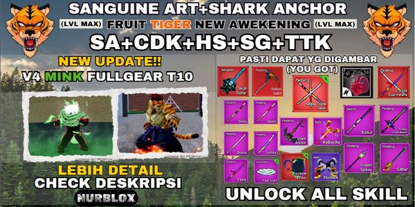 Buy Account Blox Fruit Account V4 MINK FULLGEART10 (Awakening) - FRUIT ...