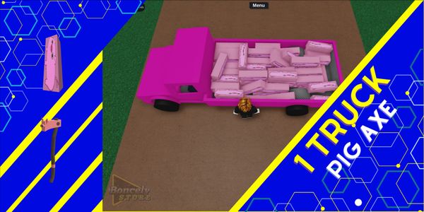 1 Truck Pink Pig Axe Lumber Tycoon 2