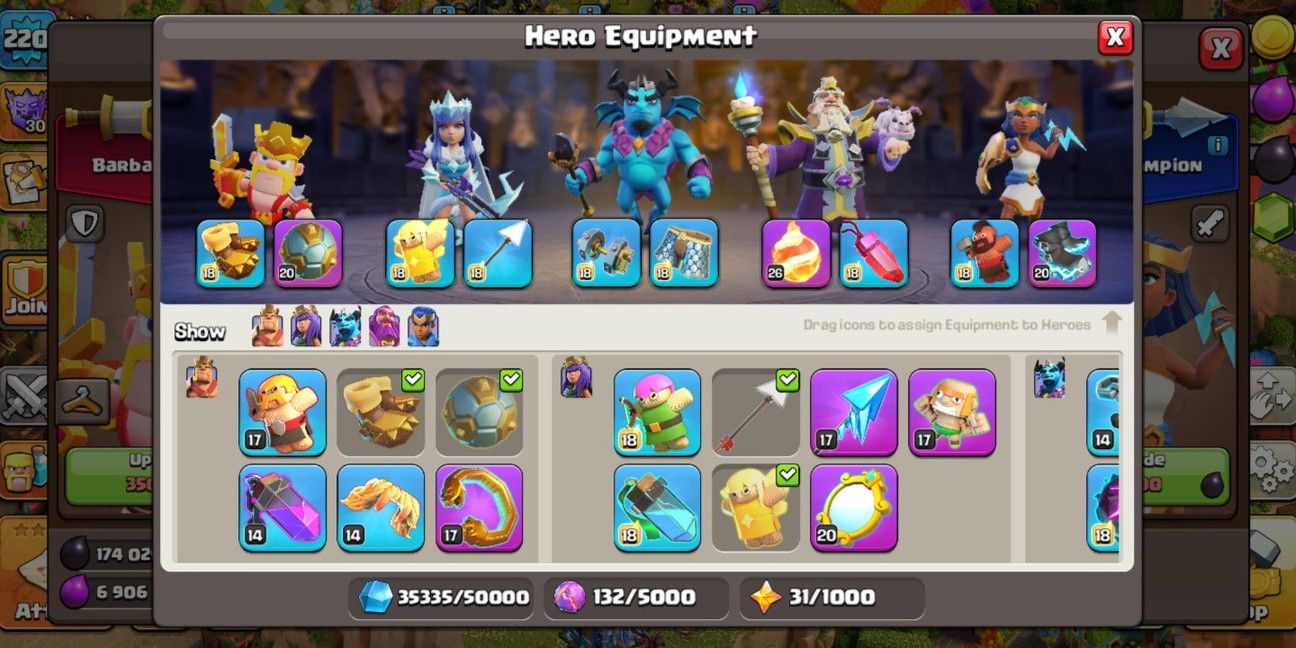 2 SCENERY | CHEAP | TH18 SEMI MAX | EXP 220 | Tut | HERO 96 100 60 67 46 | GEMS 6508 | CN FREE 3