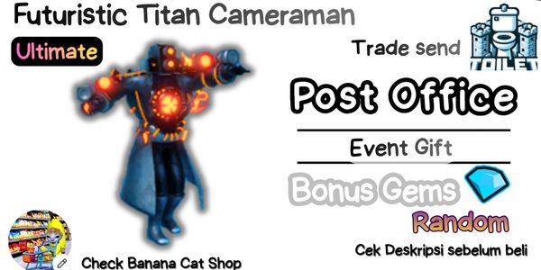 Futuristic Titan Cameraman | Bonus Gems | Banana Cat Shop