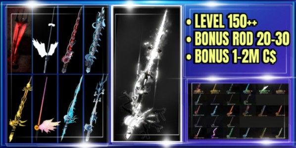 FISCH LVL15 ACCOUNT+FISH BONUS 300-500KG