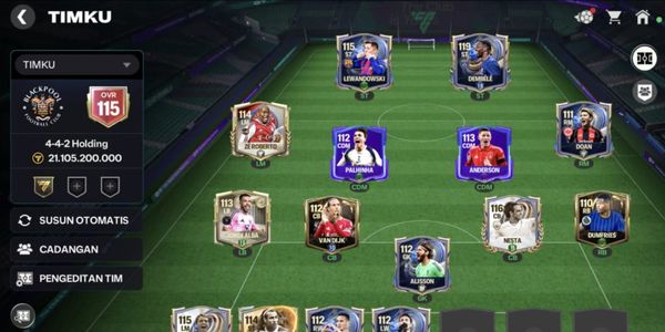 AKUN FC MOBILE OVR 115 CONTENT ICON & HIGH OVR: DEMBÉLÉ 119, LEWANDOWSKI 115, HAGI 115 (ICON), LARSSON 114 (ICON)