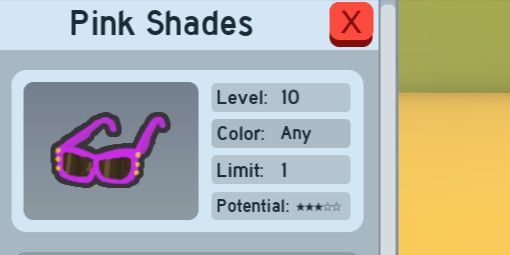 Bee Swarm Simulator - Pink Shades (1 Focus +3 SCC + 1 SCP) Beequip waxed