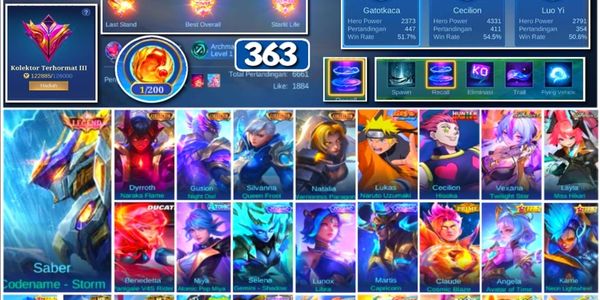 #3590 | 363 스킨 | Legend Saber | 콜렉터 Dyroth Gusion Silvana Natalia | Naruto | HxH Hisoka |
