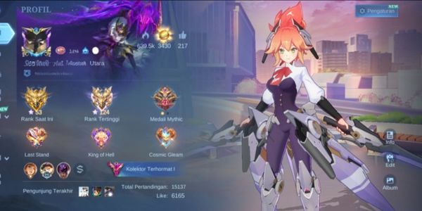 amz94 menjual akun Sultan, Skin mewah dan melimpah, Efek  banyak pilihan dan keren,akun user jungle, emot melimpah, mumer aja kakak